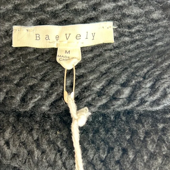 🌼 BAEVELY Black Daisy Knit Cardigan – Size M (NWT) - Picture 5 of 6